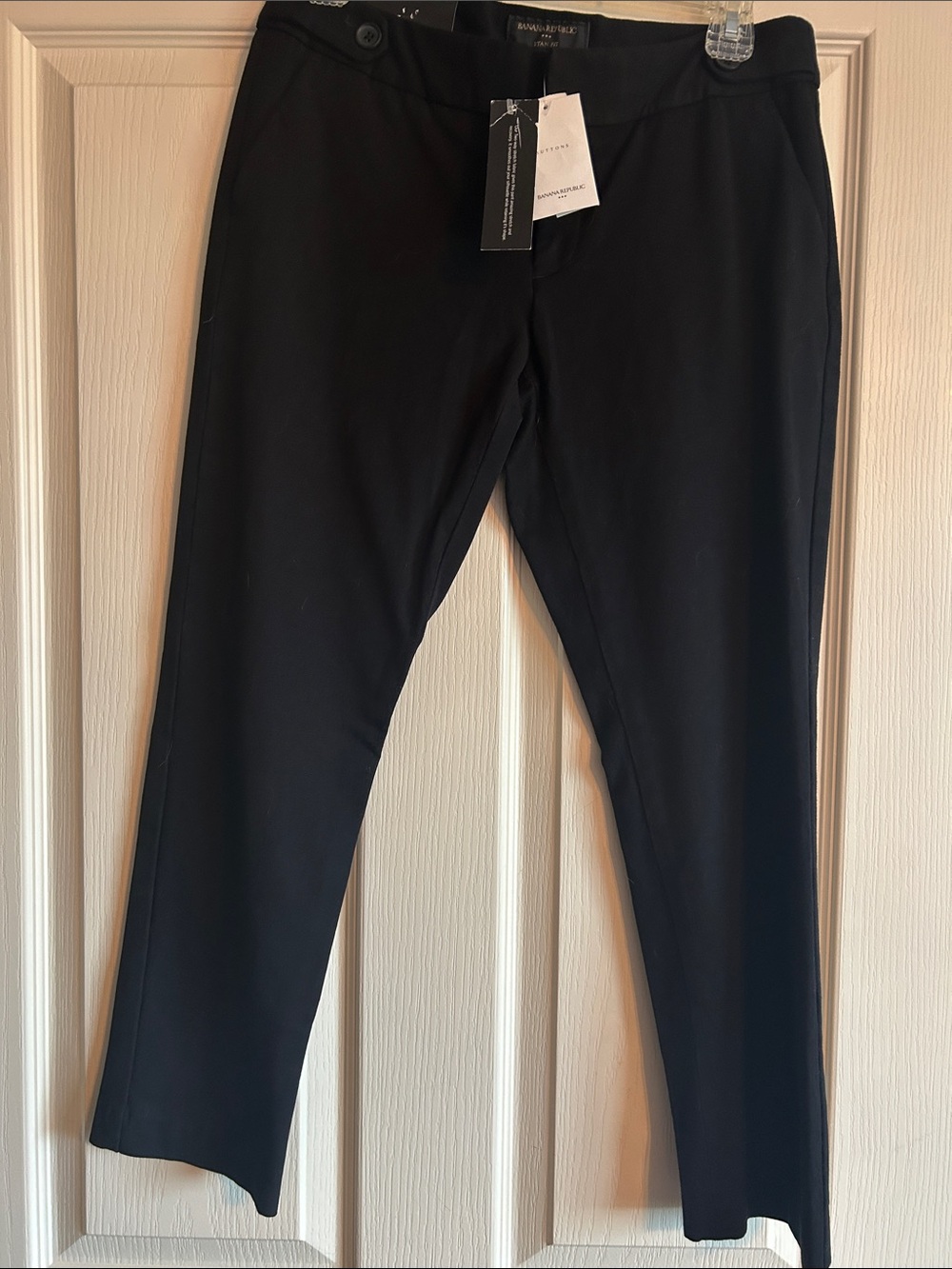 NWT Banana Republic Black Dress Pants Ryan Fit 8 M
